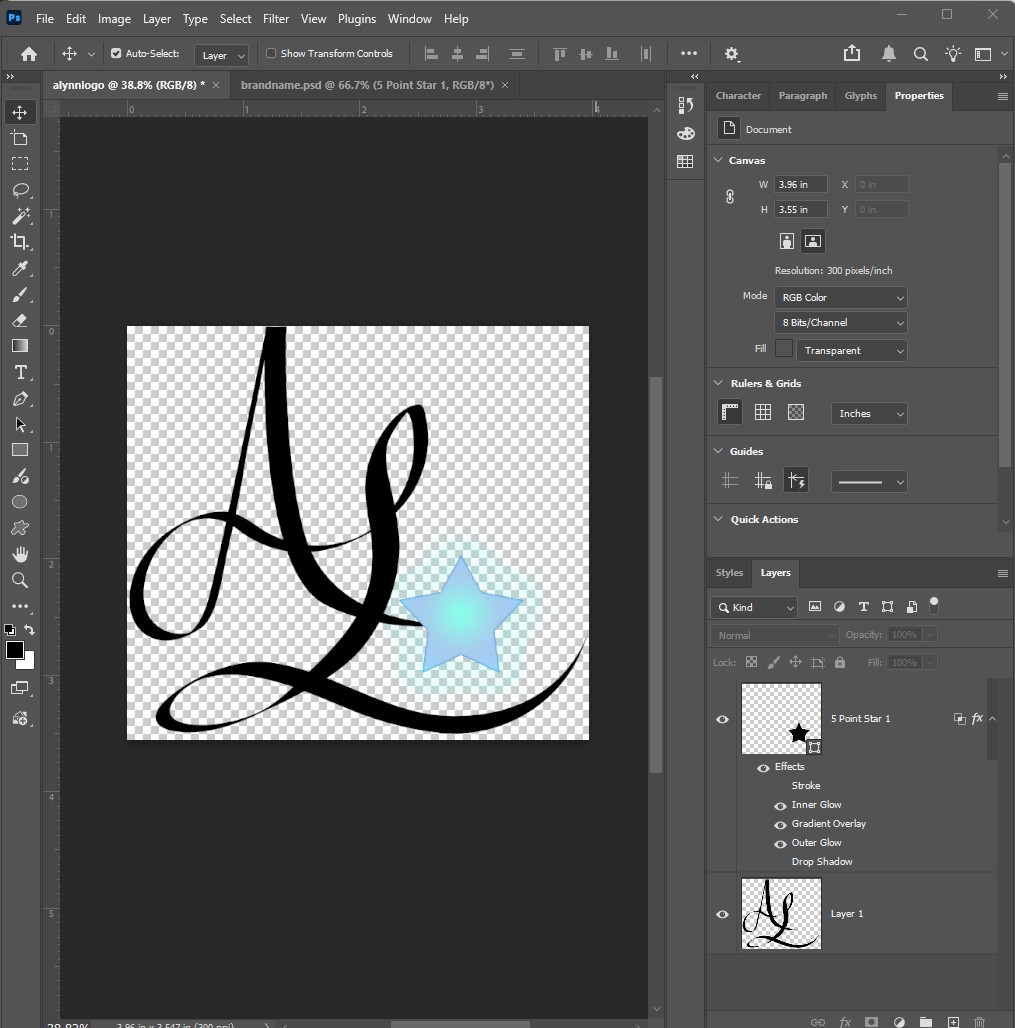 Sketches for logo and brand design